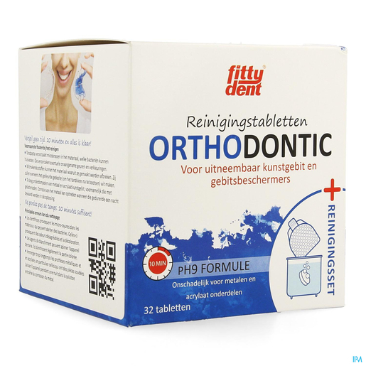 Fittydent Orthodontic Reinigingset + Bruistabl 32 | Verzorging van prothesen en apparaten