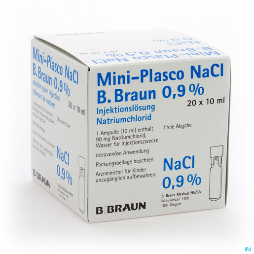 Mini Plasco Nacl 0,9% Amp 20x10 ml | Injecties