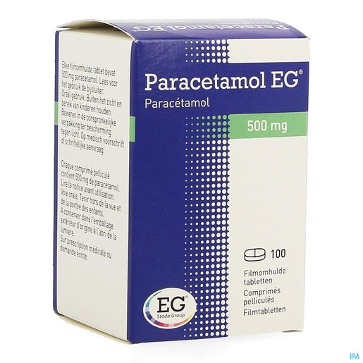 Paracetamol EG 500mg 100 Comprimés | Maux de tête - Douleurs diverses
