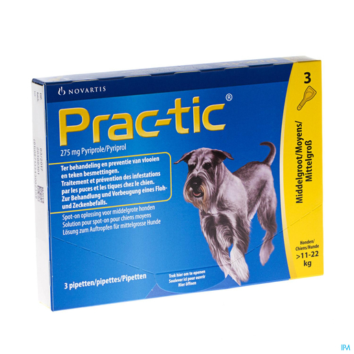 Prac-tic Spot-on A/vlo-teek Hond Middelgroot pip. 1x3 | Geneesmiddelen voor honden