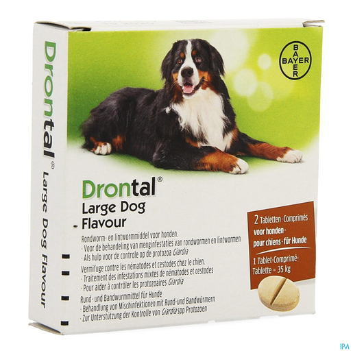 Drontal Large Dog Flavour Tabl 2 | Geneesmiddelen voor honden
