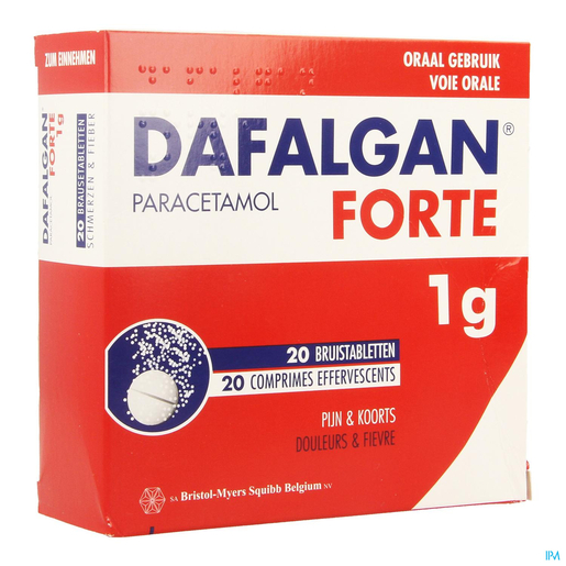 Dafalgan Forte 1 g 20 Bruistabletten | Koorts