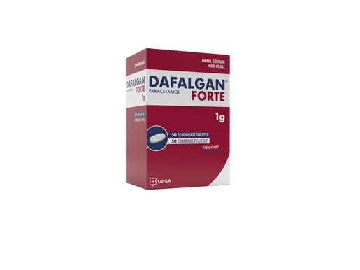 Dafalgan Forte 1g 50 filmomhulde tabletten | Hoofdpijn - Diverse pijnen