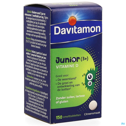 Davitamon Junior Vitamine D3 150 Tabletten | Vitaminen D