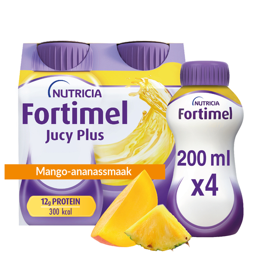 Fortimel Jucy Plus Mango-Ananassmaak 4x200 ml | Eiwitdiëten