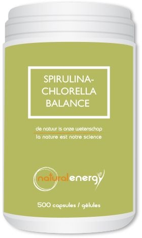 Spirulina Chlorella Balance Natural Energy 500 Capsules | Conditie - Tonus