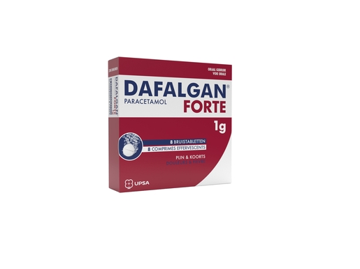 Dafalgan Forte 1g 8 Comprimés Effervescents | Maux de tête - Douleurs diverses