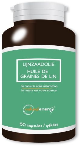 Lijnzaadolie Natural Energy 60 Capsules | Omega 3 - Omega 6