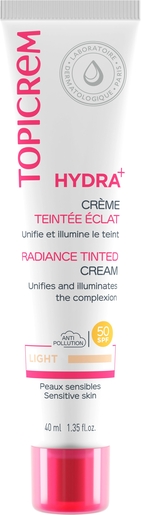 Topicrem Hydra+ Getinte Crème Light 40 ml | Hydratatie - Voeding