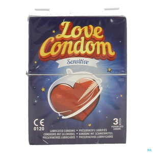 Love Condom Sensitive 3 Preservatifs Lubrifiés