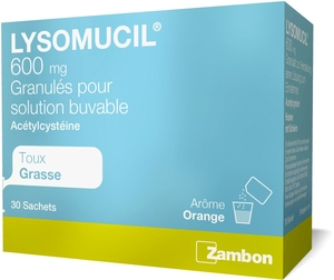 Lysomucil 600mg 30 Sachets de Granulés