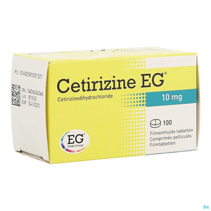 Cetirizine EG 10mg 100 Comprimés