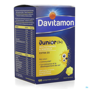 Davitamon Junior Banane 120 Comprimés