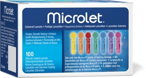 Ascensia Microlet 100 Lancettes de Couleur Stériles