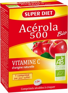 Super Diet Acerola 500 Bio 24 Comprimés à Croquer