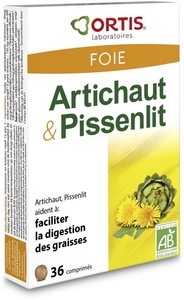 Ortis Artichaut-Pissenlit Bio 36 Comprimés