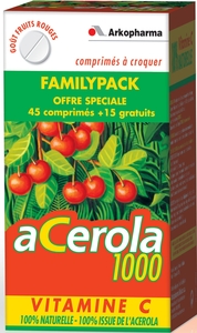 Acerola Family Pack 45 Comprimés (+ 15 Gratuits)