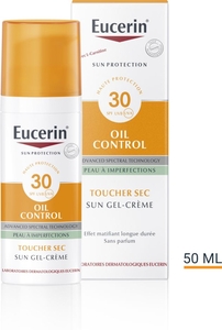 Eucerin Sun Oil Control SPF 30 Toucher Sec Gel-Crème Peau à Imperfections et Grasse avec pompe 50 ml