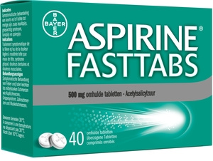 Aspirine Fasttabs 500mg 40 Comprimés