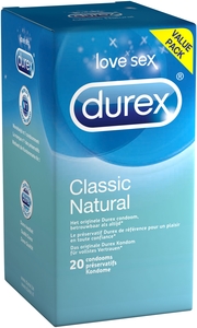 Durex Classic Natural Condoms 20
