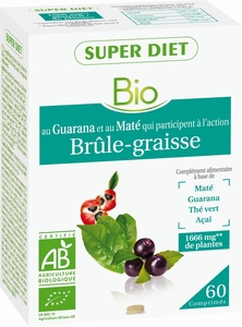 SuperDiet Complexe Brule Graisse Bio 60 Comprimés