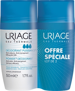 Uriage Déodorant Puissance 3 Roll On 2x50ml