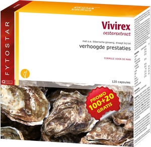 Fytostar Vivirex Extrait Huitres 120 Capsules (100 + 20 gratis)