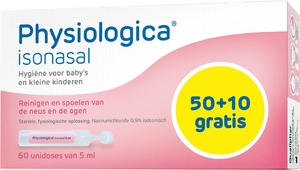 Physiologica Isonasal 50 Unidoses x 5ml (plus 10 gratuites)