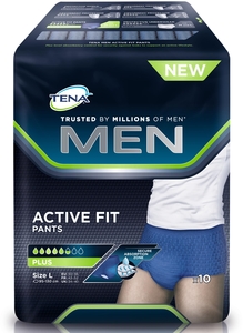 TENA Men Active Fit Pants Large - 10 pièces