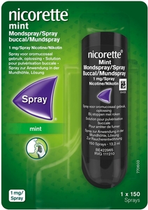 Nicorette Mint Spray Buccal 1x150 Sprays 1mg/spr.