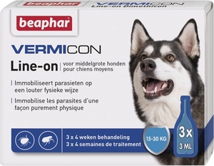 Beaphar Vermicon Line-on Chien Moyen 3x3ml