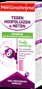 Mercurochrome Shampoing Anti-Poux &amp; Lentes Actifs d&#039;Origine Naturelle 125 ml