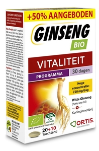 Ortis Ginseng Bio Comp 20 + Comp 10 Gratuit