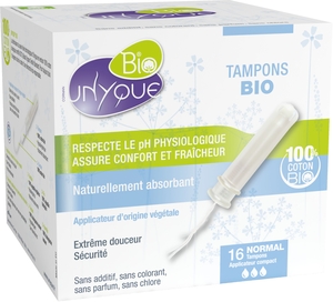 Unyque Tampons Bio Regular + Applicateur 16 Pièces