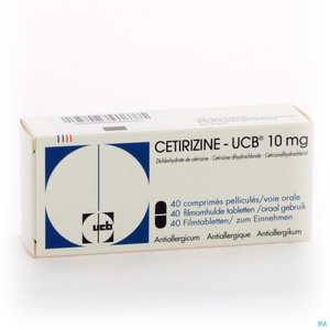 Cetirizine UCB 10mg 40 Comprimés