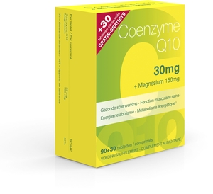 Coenzyme Q10 30mg + Magnésium  Comp 90 + Comp 30 Gratuit