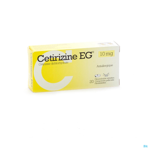 Cetirizine EG 10mg 20 Comprimés