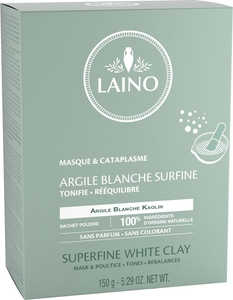 Laino Masque &amp; Cataplasme Argile Blanche Surfine 150gr