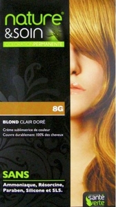Nature&amp;Soin Coloration Permanente Blond Clair Doré 129ml