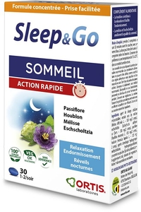 Ortis Sleep &amp; Go Sommeil Action Rapide 30 Comprimés