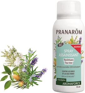 Pranarôm Aromaforce Spray Assainissant Ravintsara Tea-Tree Bio 75ml