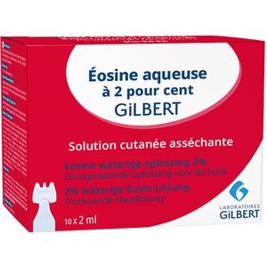 Gilbert Eosine Aqueuse Solution 2% Sterile Unidoses 10x2ml