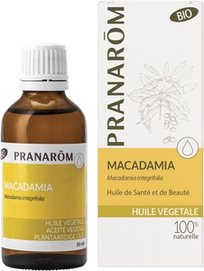 Pranarôm Macadamia Huile Végétale Bio 50ml