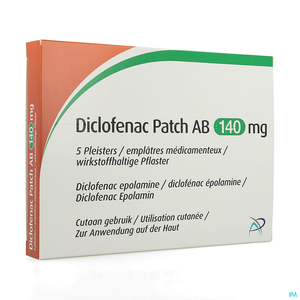 Diclofenac Patch AB 140mg Emplâtre Médicamenteux 5 Pièces