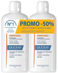 Ducray Anaphase+ Shampooing Complément Anti Chute 2x400ml (2ème à -50%)