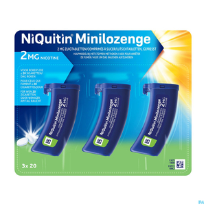 NiQuitin 2mg Minilozenge 60 Comprimés à Sucer