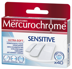 Mercurochrome Pansements Sensitive 40 Pièces