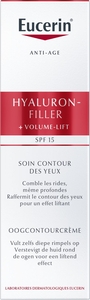 Eucerin Hyaluron-Filler + Volume-Lift Soin Contour des Yeux SPF 15 Anti-Rides &amp; Anti-Âge Tube 15ml