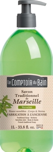 Le Comptoir du Bain Savon Liquide Marseille Verveine 1L