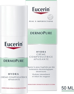 Eucerin DermoPure HYDRA Crème Compensatrice Apaisante Acné Peau à Imperfections avec pompe 50ml